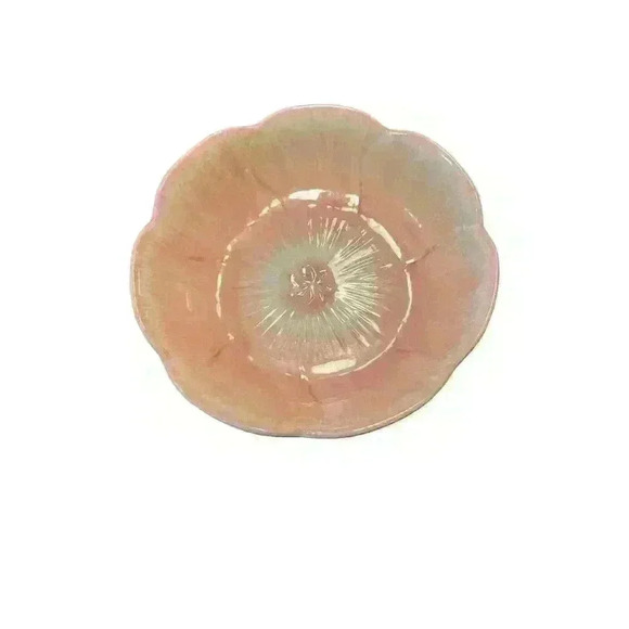 8" Pink Ceramic Flower Candy Bowl Tien Hsing Int'l Trading Co LTD - Picture 1 of 8